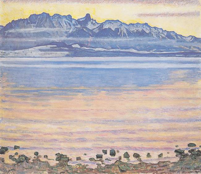 Ferdinand Hodler Thunersee mit Stockhornkette oil painting image